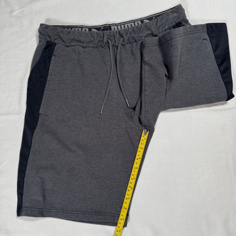 Puma Mens Athletic Shorts Set of 2 Grey Charcoal Black Size Medium Activewear - Picture 7 of 8